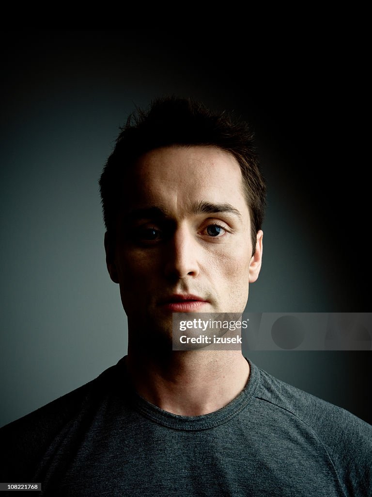 Portrait of Handsome Young man, Low Key