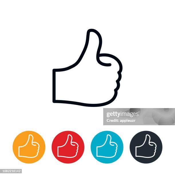 thumbs up icon - thumb stock illustrations