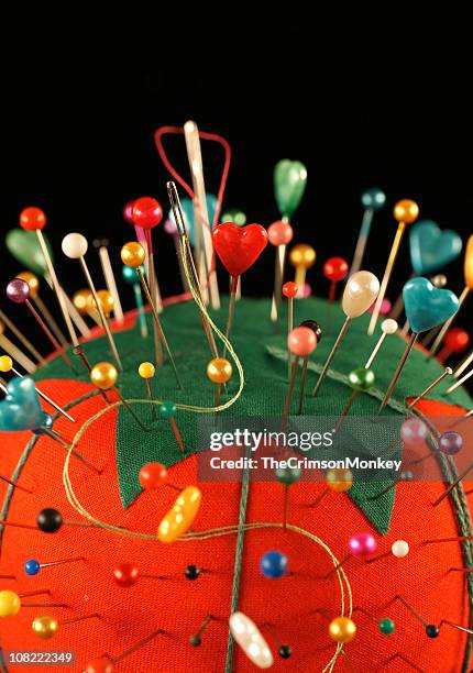 pin cushion - pin cushion stock pictures, royalty-free photos & images