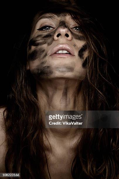 huntress - disguise face stock pictures, royalty-free photos & images