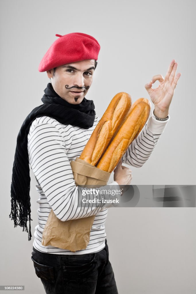 Frenchman With French Baguettes