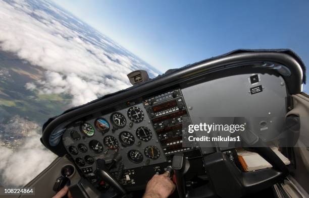 flying high - small plane stock pictures, royalty-free photos & images