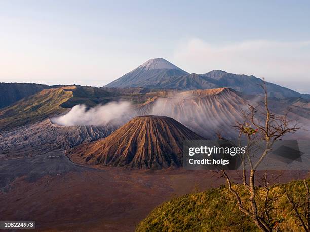 gunung bromo volcán indonesia - bromo crater fotografías e imágenes de stock