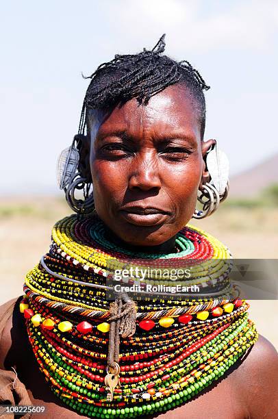 turcana mulher - a beautiful masai woman imagens e fotografias de stock