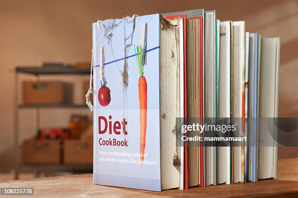 another useless diet cookbook - cookbook stock pictures, royalty-free photos & images
