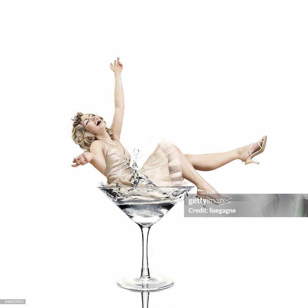 Woman in Martini Glass