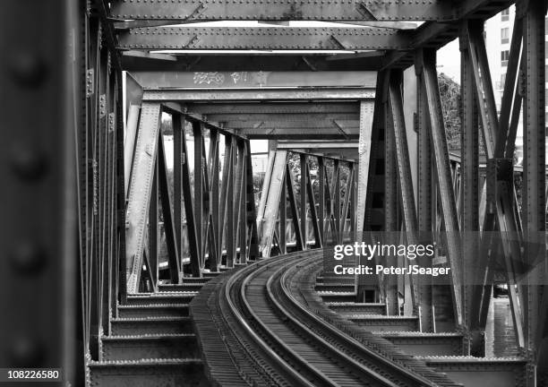 steel girder railway bridge - tauranga stock pictures, royalty-free photos & images