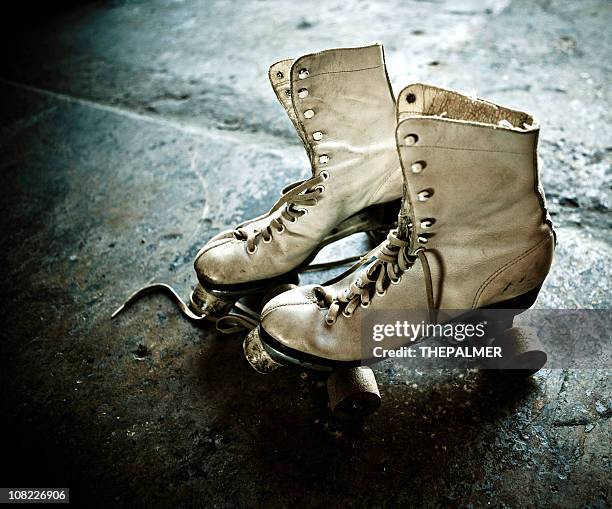 retro roller skates - vintage lace stock pictures, royalty-free photos & images