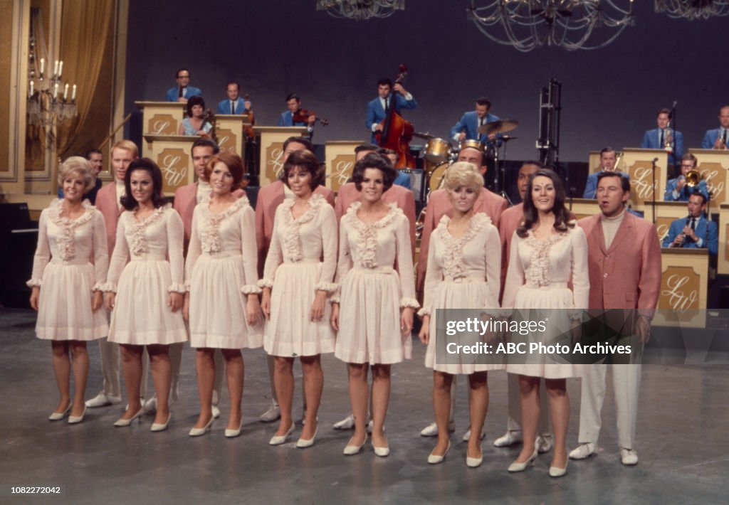 George Cates Cast members performing with orchestra on 'The Lawrence Welk Show ...