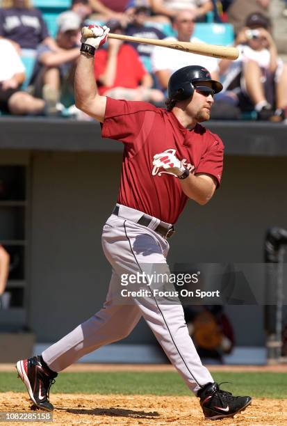 Lance Berkman of the Houston Astros bats during an Major League Baseball spring training game March 19, 2004. Berkman played for the Astros from...