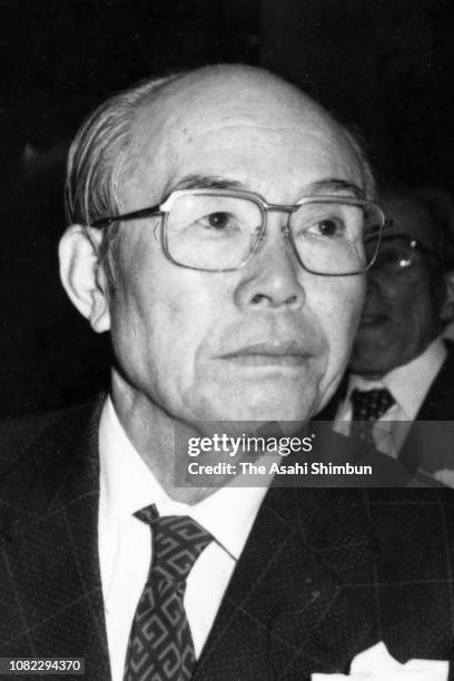 Honda Motor Co Founder Soichiro Honda is seen on January 14, 1981 in Tokyo, Japan.