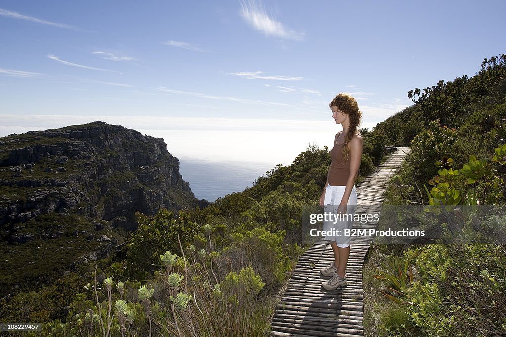 Woman looking at the view