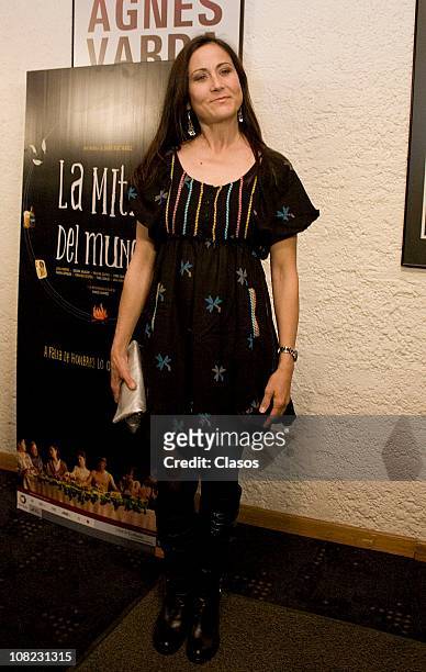 The actress Lumi Cavazos attends to the Red carpet of the movie La Mitad del Mundo in Cinetaca Nacional on January 21, 2011 in Mexico City.