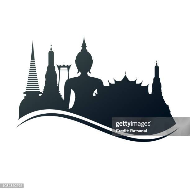 bangkok thailand - thailändische kultur stock-grafiken, -clipart, -cartoons und -symbole