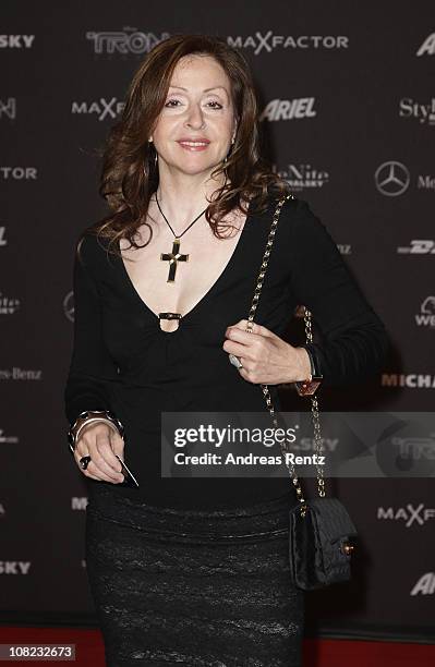 Vicky Leandros arrives for the Michalsky StyleNite during the Mercedes Benz Fashion Week Autumn/Winter 2011 at Tempodrom on January 21, 2011 in...