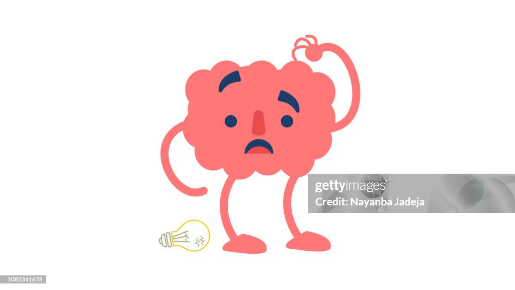 Sad, pain feeling character