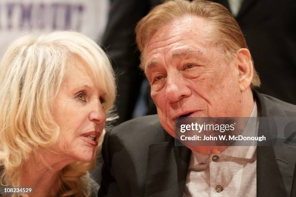 Closeup of Los Angeles Clippers owner Donald Sterling with wife Shelly during game vs Miami Heat at Staples Center.Los Angeles, CA 1/12/2011CREDIT:...