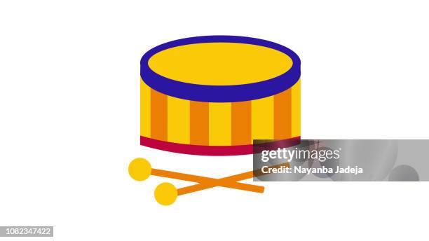 snare drum and drumsticks - snare drum stock illustrations