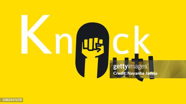 logo vorlage text vektor knock-out - slapping stock-grafiken, -clipart, -cartoons und -symbole