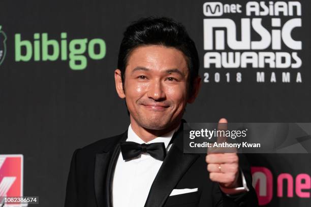 Hwang Jung-min attends the 2018 Mnet Music Awards in Hong Kong at AsiaWorld–Expo on December 14, 2018 in Hong Kong, Hong Kong.