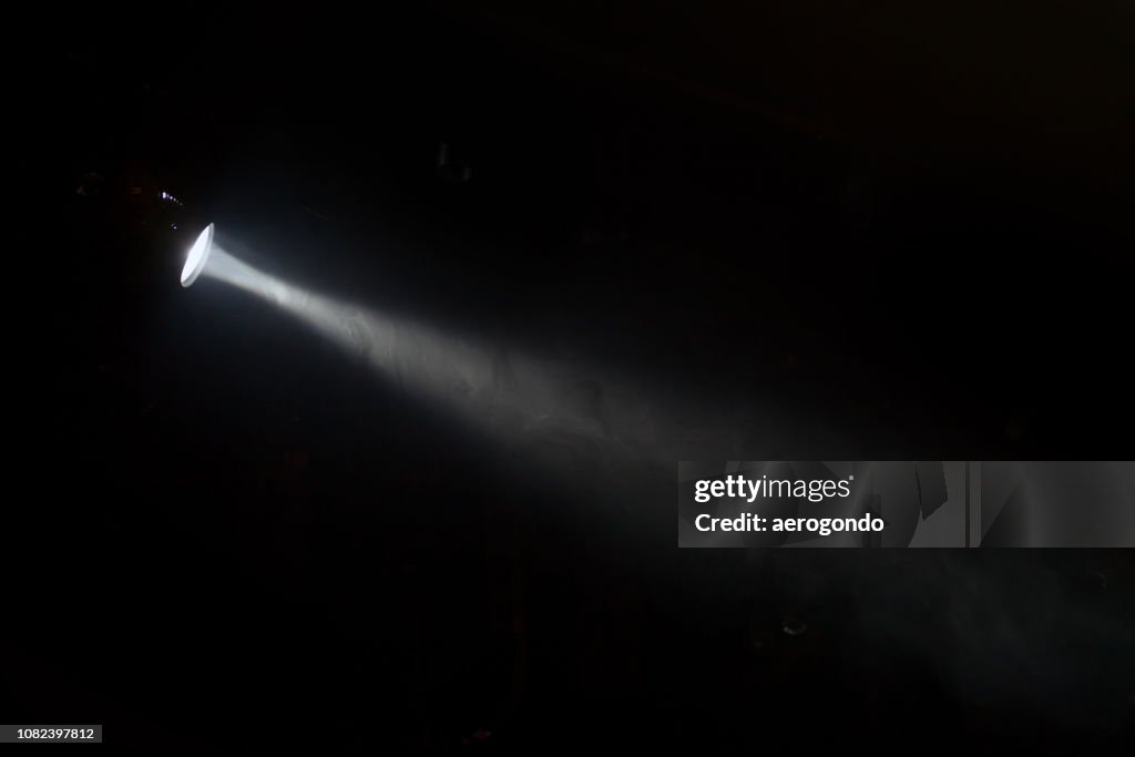 Illuminated Lights Against Black Background