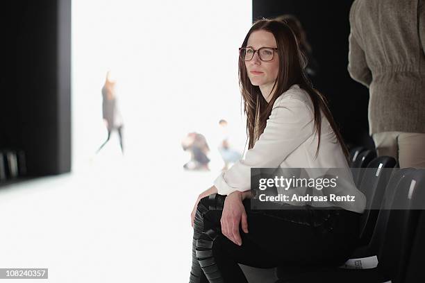 Designer Johanna Kuehl is seen before the Kaviar Gauche Show during the Mercedes Benz Fashion Week Autumn/Winter 2011 at Bebelplatz on January 21,...