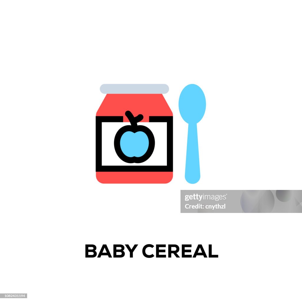 Flat line design style modern vector Baby Cereal icon