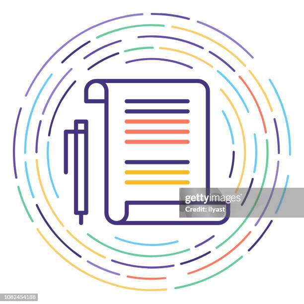 menschenrechte-linie icon illustration - spielregeln stock-grafiken, -clipart, -cartoons und -symbole