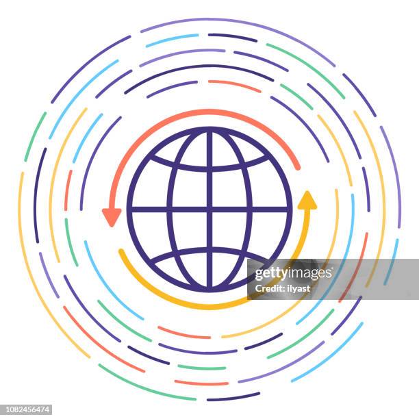 climate change line icon illustration - climate icon stock illustrations