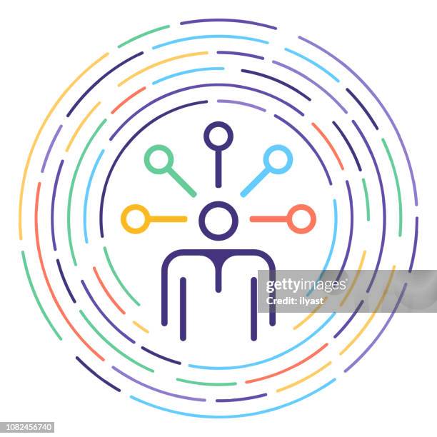 voter rights line icon illustration - precision medicine stock illustrations