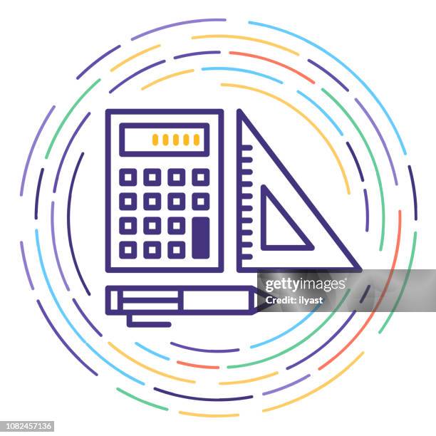 infrastructure plan line icon illustration - complicated instructions stock illustrations
