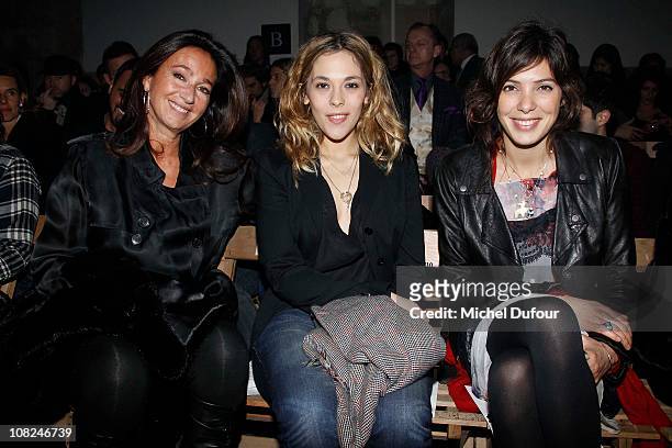 Katia Toledano, Alysson Paradis and Tamara Kaboutchek attend the John Galliano: Paris Fashion Week Menswear F/W 2011 show as part of Paris Menswear...