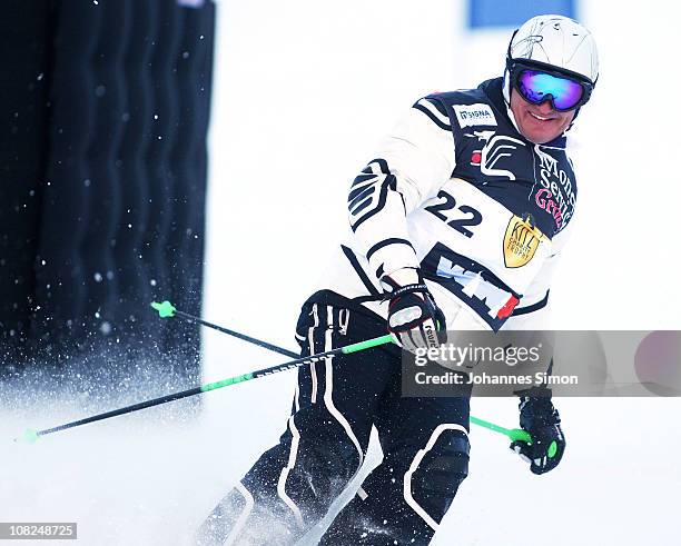 Franz Klammer participates in the Kitzbuehel Celebrities Charity Race on January 22, 2011 in Kitzbuehel, Austria.