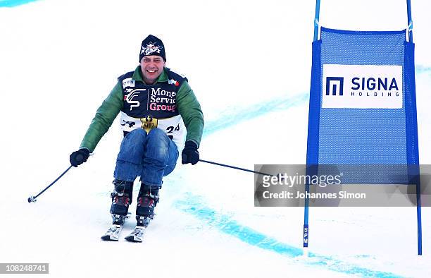 Gregor Bloeb participates in the Kitzbuehel Celebrities Charity Race on January 22, 2011 in Kitzbuehel, Austria.