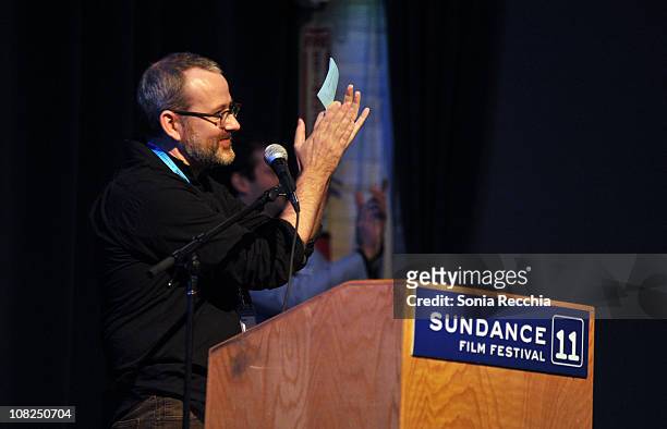 Director Morgan Neville attends the "Troubadours" Premiere at the Prospector Square Theater during 2011 Sundance Film Festival on January 22, 2011 in...