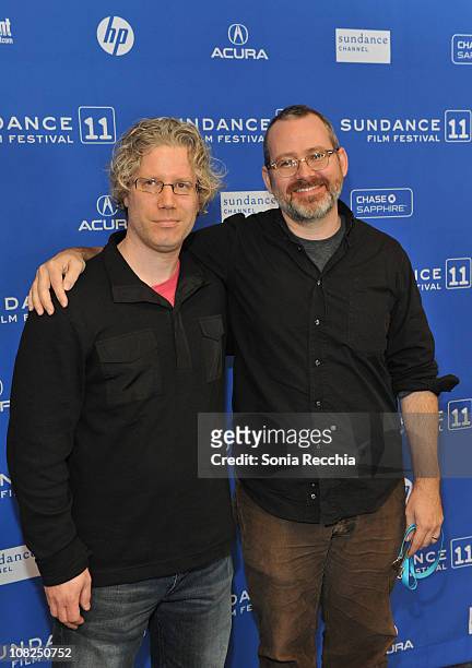 Producer Eddie Schmidt and director Morgan Neville attend the "Troubadours" Premiere at the Prospector Square Theater during 2011 Sundance Film...
