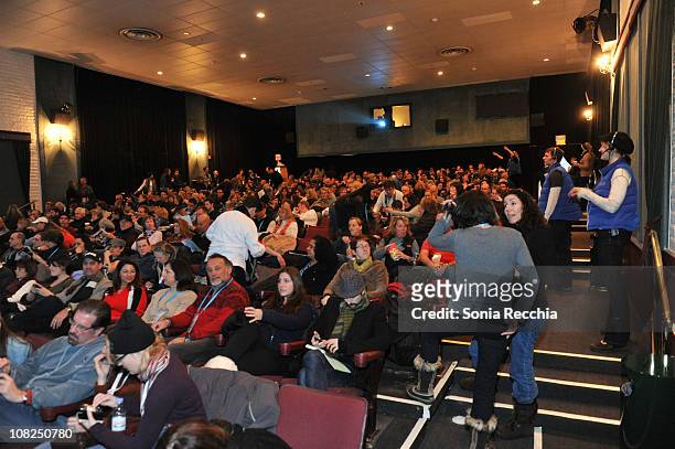 General view of atmosphere at the "Troubadours" Premiere at the Prospector Square Theater during 2011 Sundance Film Festival on January 22, 2011 in...