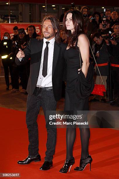 Bob Sinclar and his wife Ingrid attend the NRJ Music Awards 2011 on January 22, 2011 in Cannes, France.