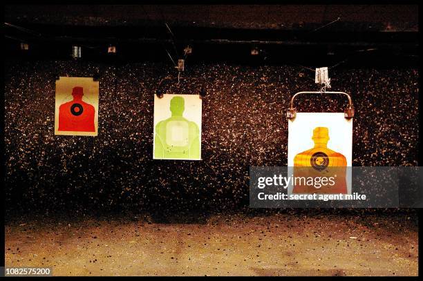 shooting range - bullet hole stock pictures, royalty-free photos & images