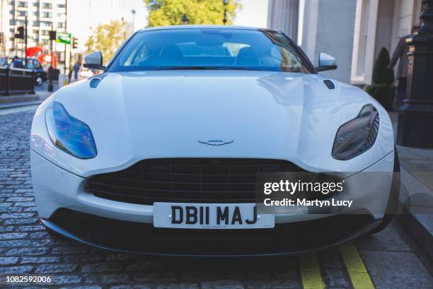 The Aston Martin DB11 in Knightsbridge, London. The DB11 debuted at the Geneva Motor Show in March 2016 as a replacement to the DB9. It is the first...