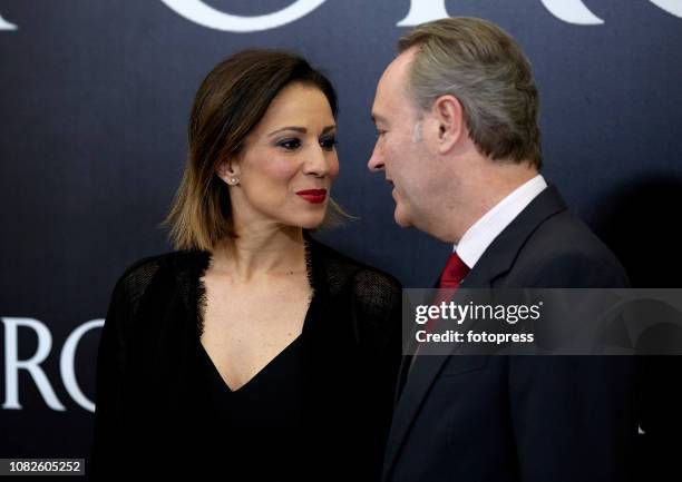 Silvia Jato and Alberto Fabra attend the opening of the new Porcelanosa store on December 14, 2018 in Castellon de la Plana, Spain.