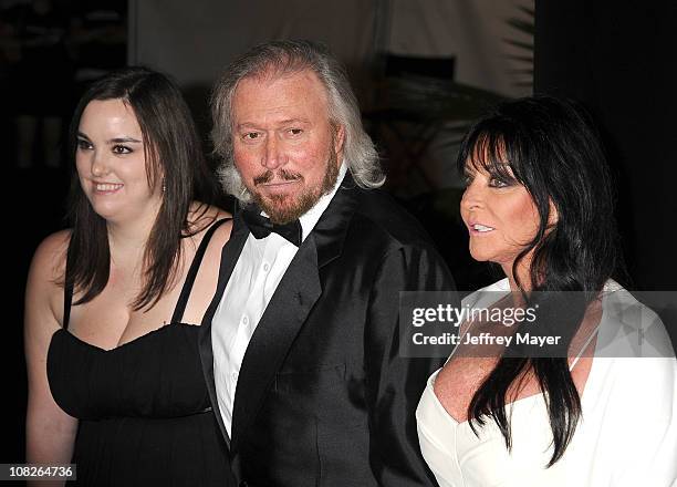 Alexandra Gibb, Barry Gibb and Linda Ann Gibb arrives at the G'Day USA Australia Week 2011 Black Tie Gala at Hollywood Palladium on January 22, 2011...