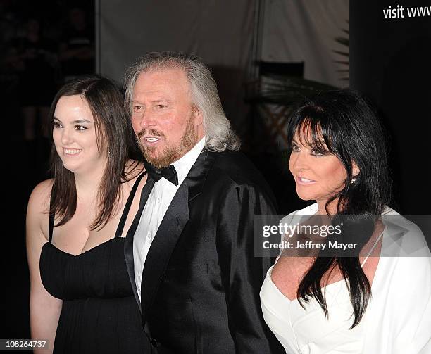 Alexandra Gibb, Barry Gibb and Linda Ann Gibb arrives at the G'Day USA Australia Week 2011 Black Tie Gala at Hollywood Palladium on January 22, 2011...