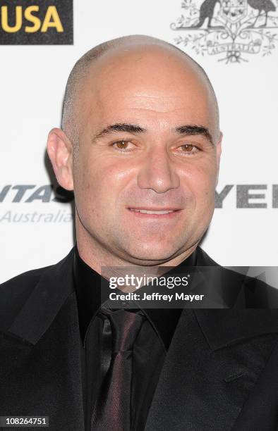 Andre Agassi arrives at the G'Day USA Australia Week 2011 Black Tie Gala at Hollywood Palladium on January 22, 2011 in Hollywood, California.