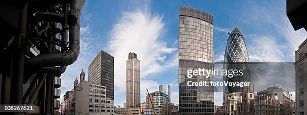 london city skyscrapers downtown financial towers gherkin lloyds building uk - natwest tower stock pictures, royalty-free photos & images