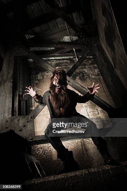 werewolf attack - pounce attack stock pictures, royalty-free photos & images