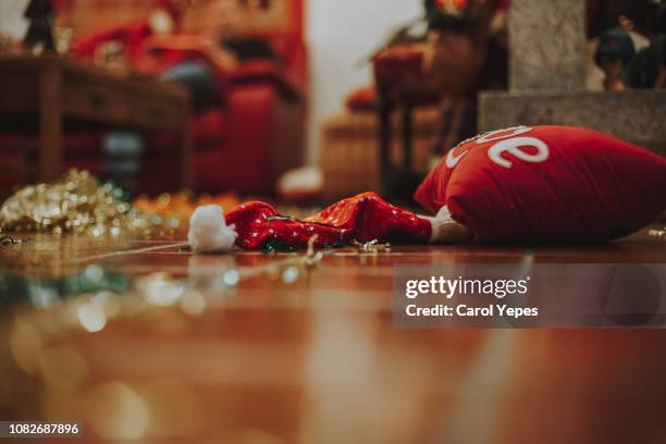 after the party. - carpet mess stock pictures, royalty-free photos & images