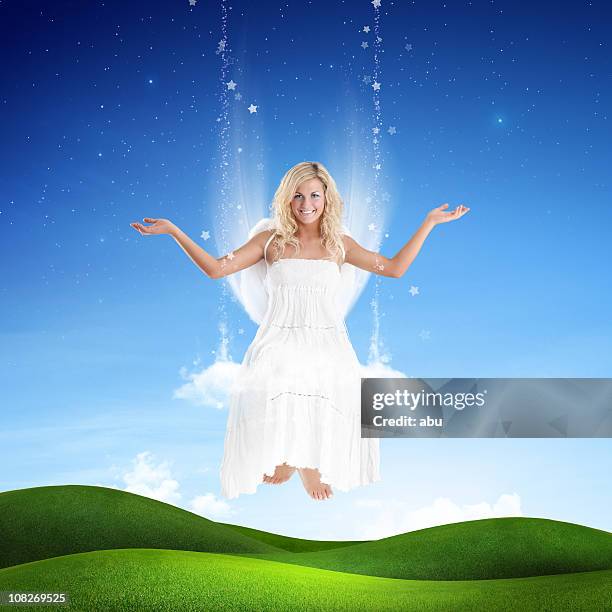 girl on a swing made of stars - barefoot female celebrities stock pictures, royalty-free photos & images