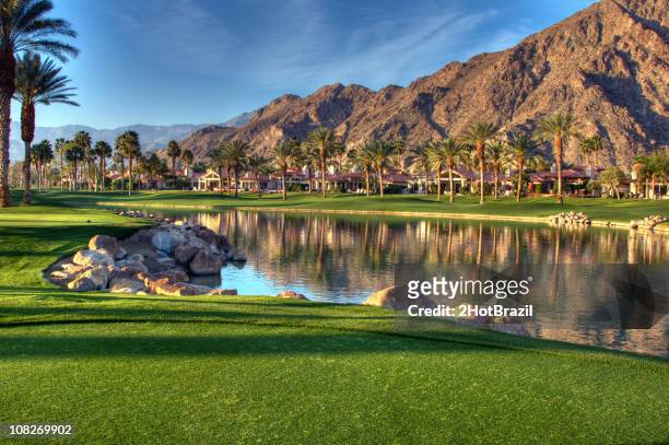 palm springs golf course - palm springs california stock pictures, royalty-free photos & images