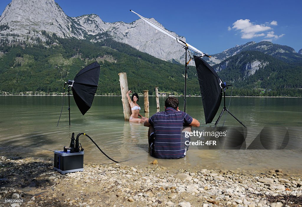 On Location Photography Behind The Scenes Of A Complex Setup High-Res ...